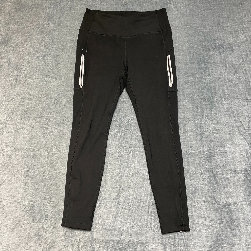 Mondetta Performance Luxury Active Leggings M Black Stretch High Waist Ankle Zip